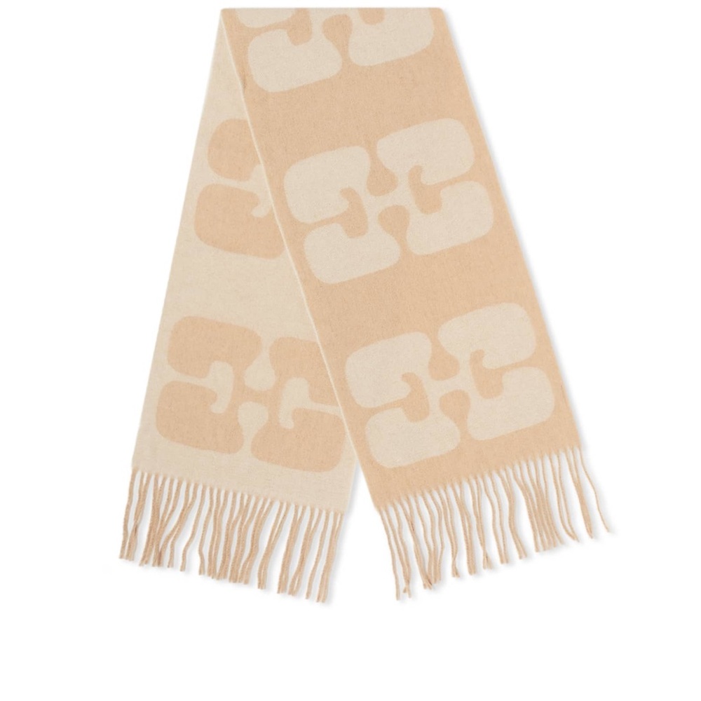 Ganni Narrow Logo Scarf